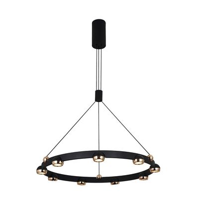 Serena Chandelier Iron+Alu D68 Xh15X W68 Led Black Zl2467/9